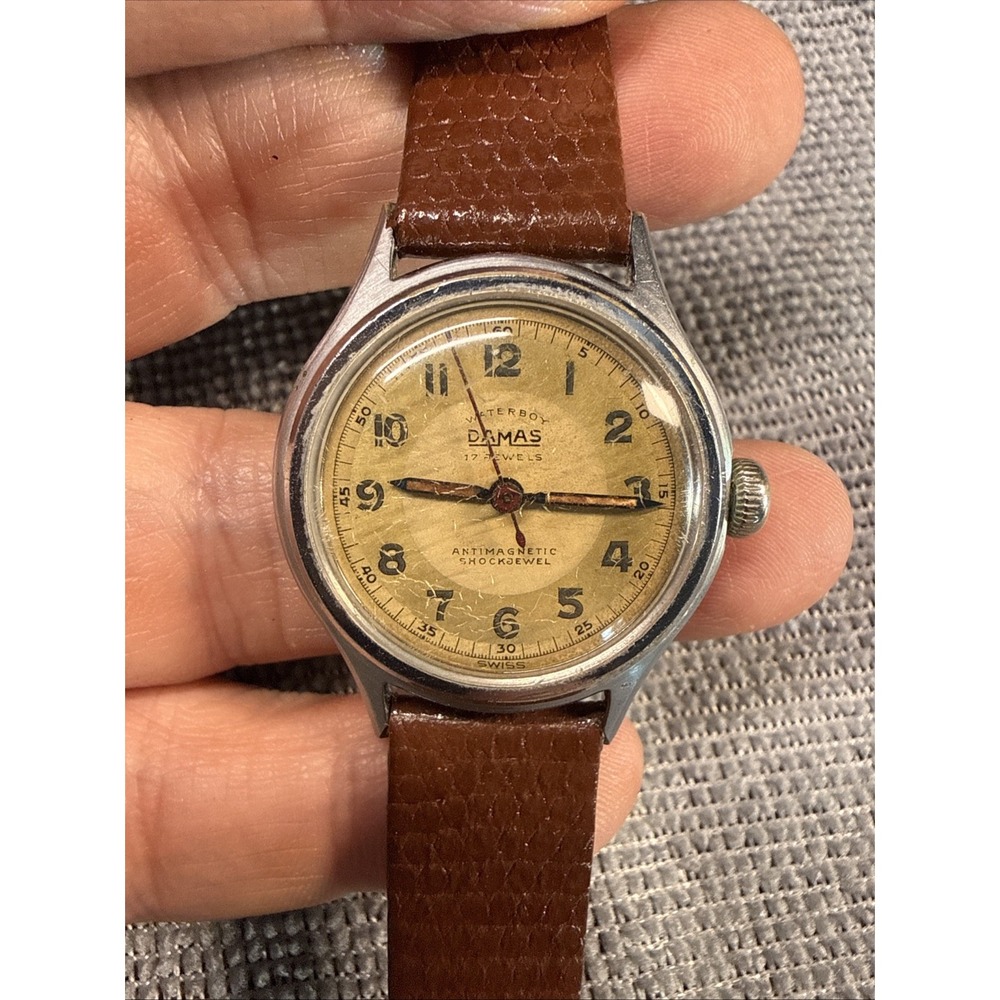 Vintage Damas Waterboy Antimagnetic Manual Wind -17 Jewels - Swiss Running